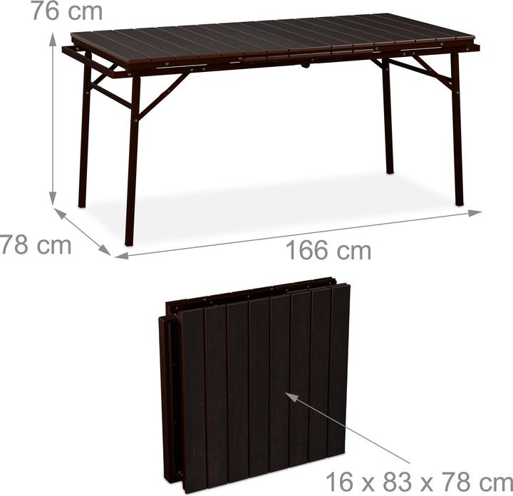 Actual product image Relaxdays Garden table (166 cm)