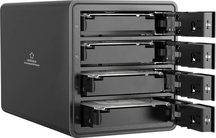 Produktbild Renkforce RF-6647598 8.9 cm (3.5 Zoll) Festplattengehäuse 4 Bay 3.5 Zoll USB-A ( (3.5")