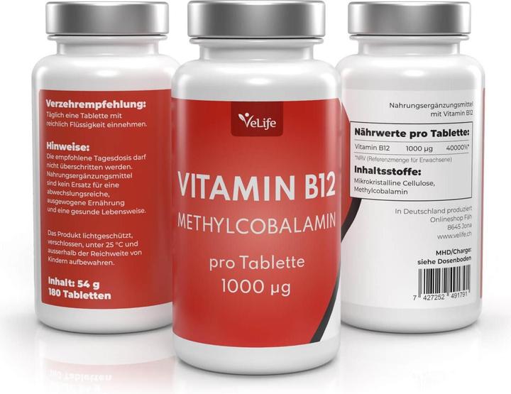 Immagine prodotto VeLife Vitamina B12 Tabl (180 Pezzo/i, Pillole, 81 g)