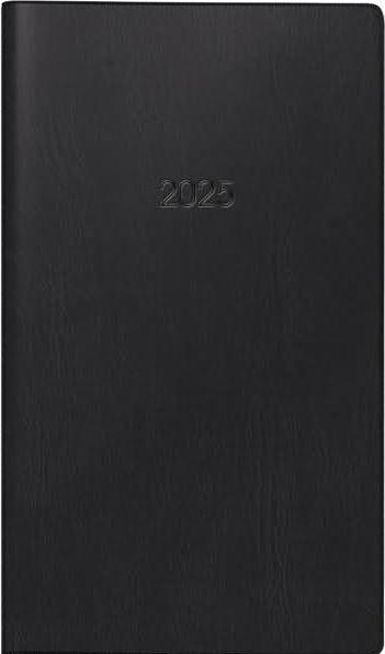 Produktbild Glocken Taschenkalender 8,7x15,3cm 1 Monat/2 Seiten Kunststoff-Einband schwarz 2025