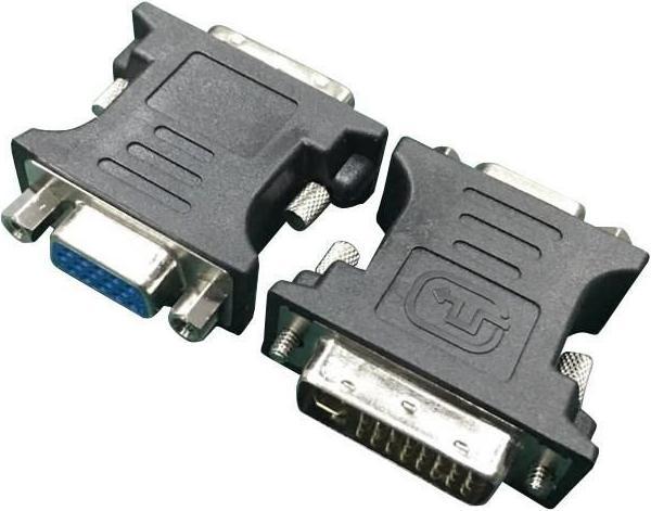 Gembird Adattatore DVI-A maschio a VGA 15 pin HD (3 file) femmina, nero (DVI, VGA, 4.20 cm)