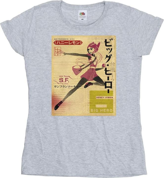 Produktbild Disney Big Hero 6 Baymax Honey Lemon Newspaper TShirt (XL)