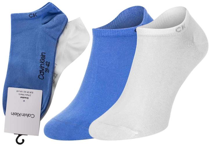 Image du produit Calvin Klein 4 paires de chaussettes de baskets basses pour hommes, couleur:Blue, chaussettes et bas:39-42 (39 - 42)