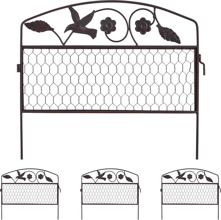 Relaxdays Decorative garden fencing (189 cm)