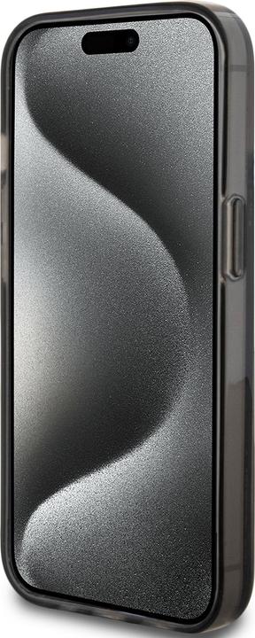 Actual product image Guess GUHCP15SLFCSEGK iPhone 15 / 14 / 13 6.1" czarny/black hardcase Liquid Glitter Gold Stripes (Apple iPhone 15)