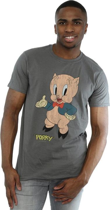 Immagine prodotto Looney Tunes Porky Pig Distressed Maglietta Uomo (XXL)