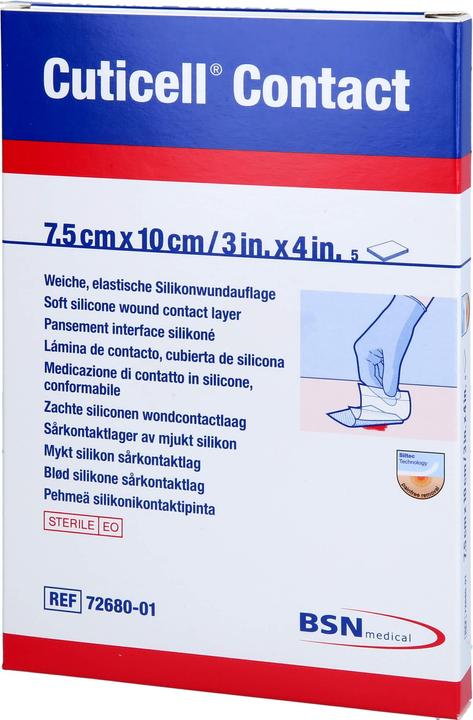 Actual product image BSN Contact Silikonwundauflage 7.5x10cm (5 x)
