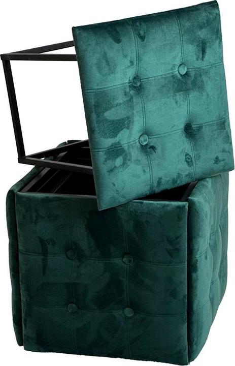 Produktbild Go Gift Puff-Transformer 5in1 - 5 Hocker in 1 Pouffe Flasche grüner Samt