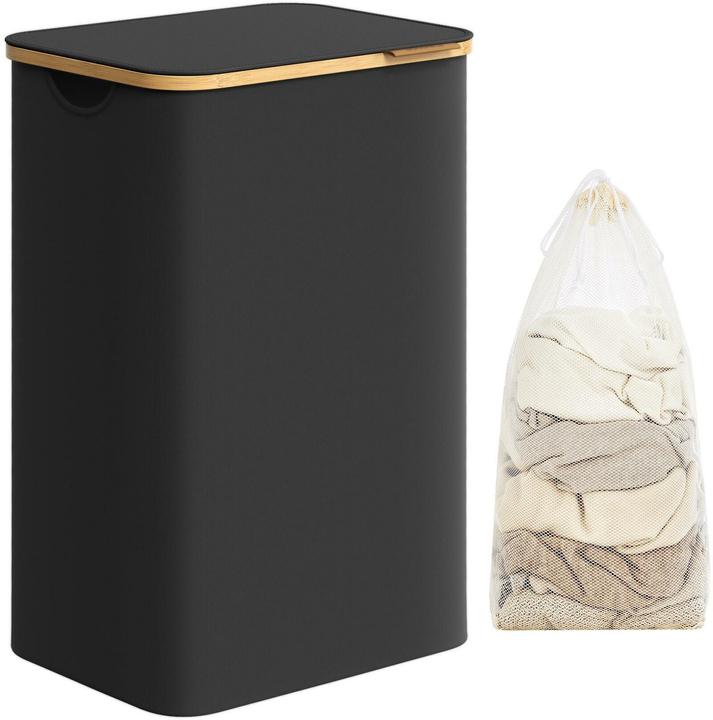 Image du produit Songmics Panier à linge 90 l, noir (90 l)