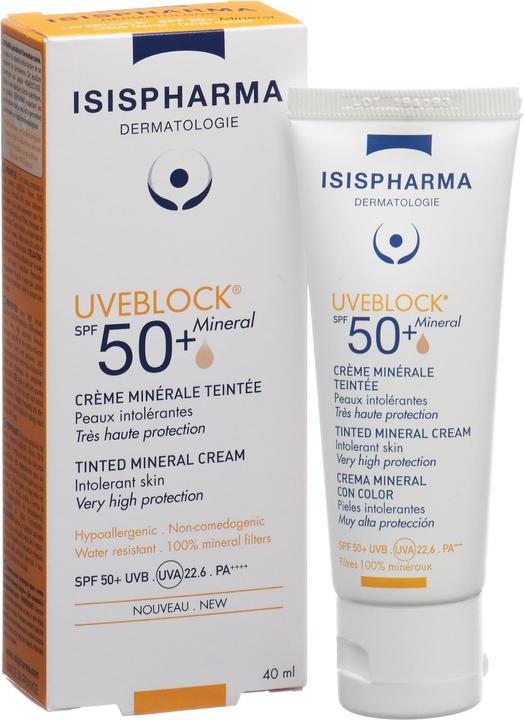 Immagine prodotto Isispharma Uveblock Mineral Teinte Spf50+ (Crema solare viso, SPF 50+, 40 ml)