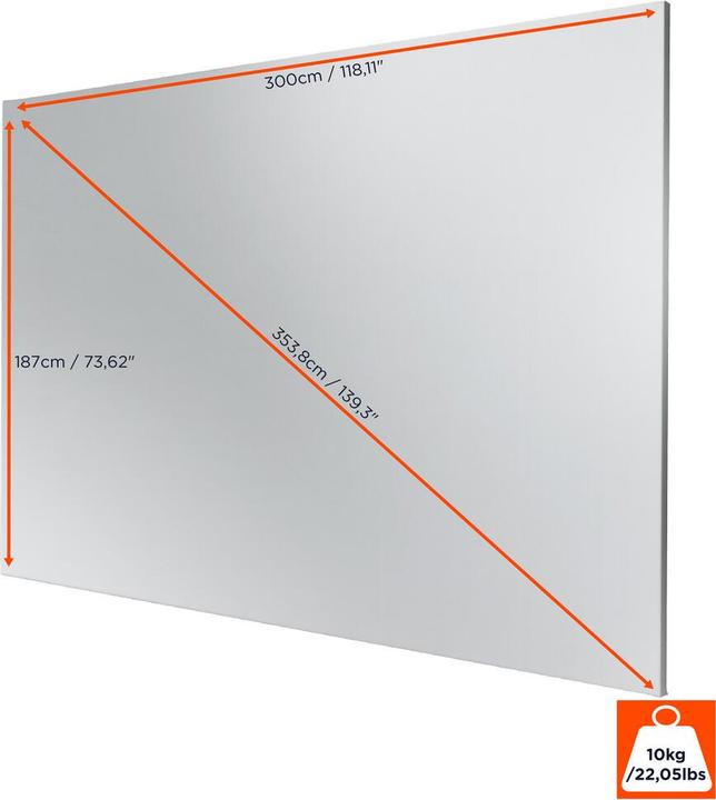 Actual product image Celexon Expert PureWhite - screen - suitable for wall mounting - 354 cm (139") (139.29", 16:10)
