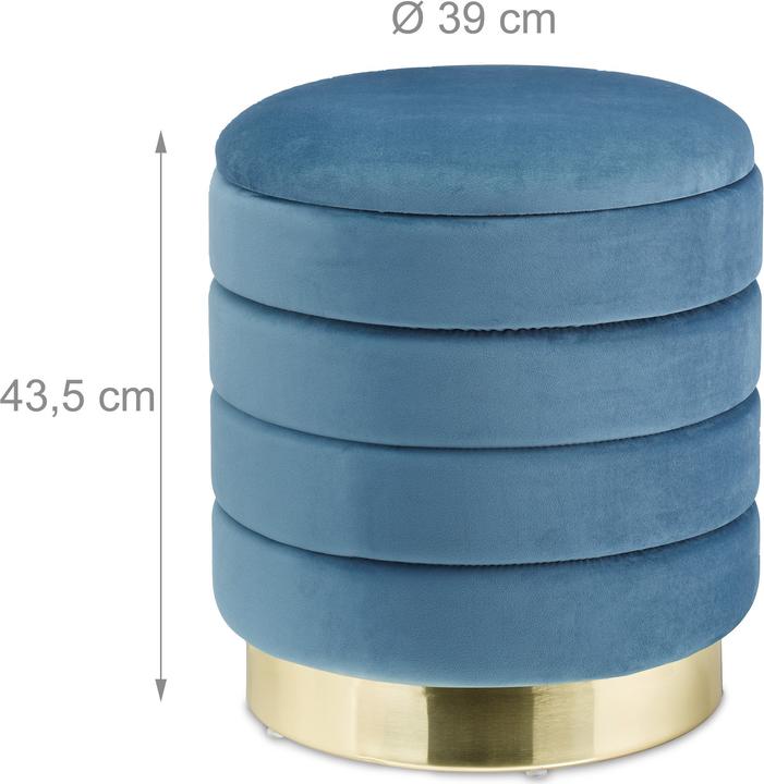 Image du produit Relaxdays Tabouret en velours