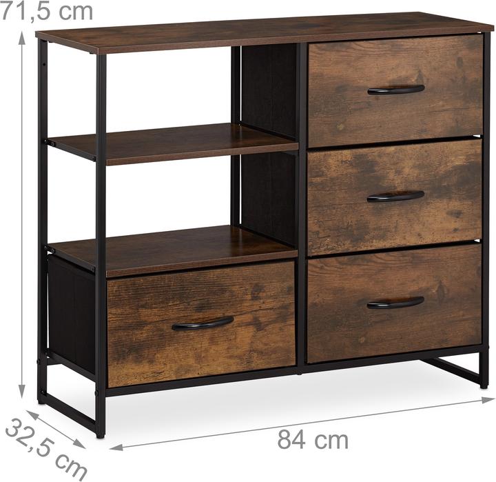 Produktbild Relaxdays Kommode (84 x 32.5 x 71.5 cm)