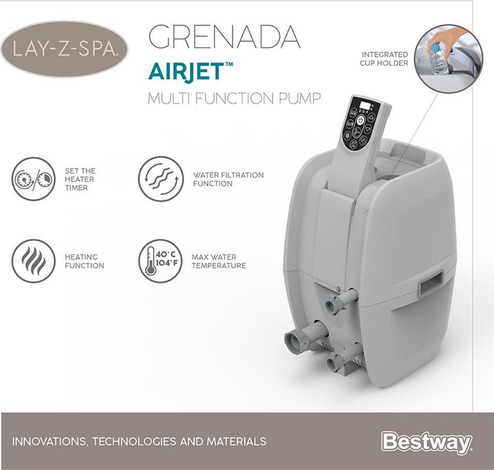 Produktbild Bestway Lay-Z-Spa Grenada 236x71cm Airjet (8 Pers.)