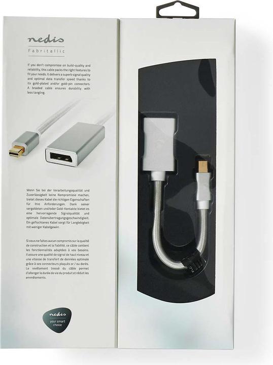 Immagine prodotto Nedis Cavo Mini DisplayPort DisplayPort 1.2 Mini DisplayPort maschio DisplayPort femmina 21,6 Gbps V (0.20 m, DisplayPort)