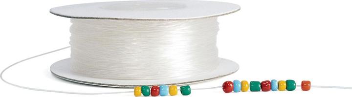 Actual product image Colorations Bead cord stretchable transparent, 91mtr.