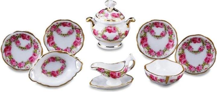 Produktbild Reutter 001.385/6 - Speiseservice "Rosenband", 9-teilig, Miniatur