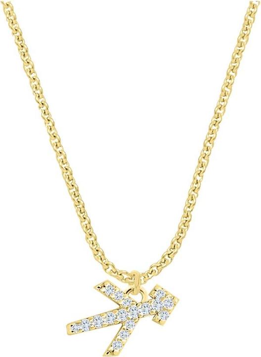 Actual product image Candy Necklace star sign Sagittarius, 925 sterling silver, gold plated (18k gold-plated, 925 Sterling silver, 42 - 45 cm)