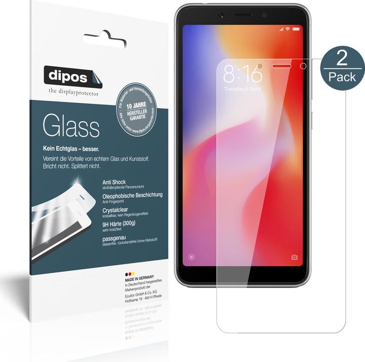 Image du produit Dipos Film de Protection d’écran Anti-Shock (2 pièce(s), Xiaomi Redmi 6A)