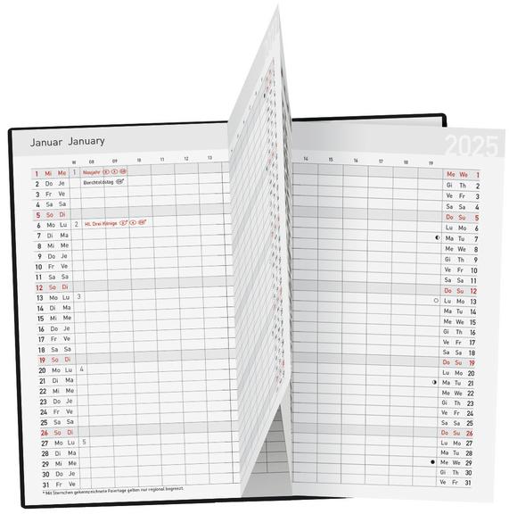 Nährwerte und Zutaten Taschenkalender Saturn Leporello Karton (Deutsch)