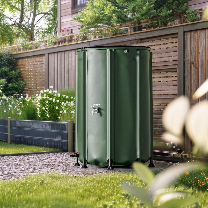Actual product image Wiltec Foldable rainwater barrel 500l rainwater barrel water tank rain barrel water barrel (500 l)