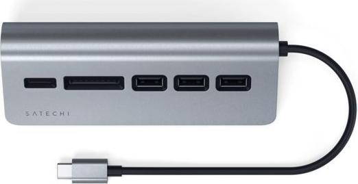 Immagine prodotto Satechi Mozzo in alluminio USB-C (USB-C, 5 Porti)