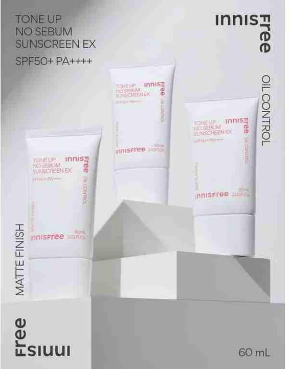 Produktbild Innisfree Tone Up No Sebum Sunscreen EX (Sonnencreme, SPF 50+, 50 ml)