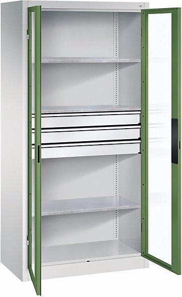 Produktbild C+P Sichtfenster-Flügeltürschrank (93 cm, 195 cm)