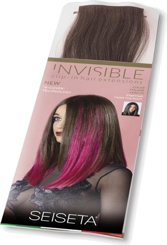 Actual product image Seiseta Invisible Clip-In Smooth 1006 Silver 50/55 cm (Silver, 55 cm)