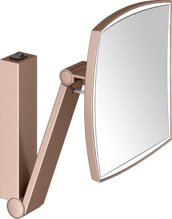 Actual product image Keuco iLook move Make-up mirror, illuminated, angular, with rocker switch, 1 light colour (200 x 200 mm)