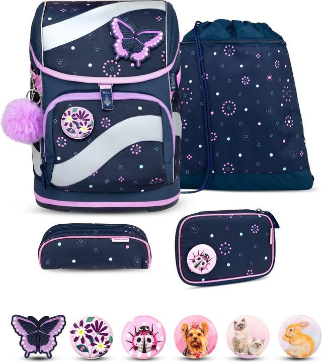 Actual product image Belmil SMARTY Schulrucksack-Set Flowers (20 l)