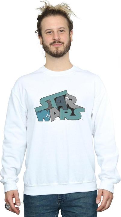 Actual product image Star Wars Mens Death Star Jumble Logo Sweatshirt (L)
