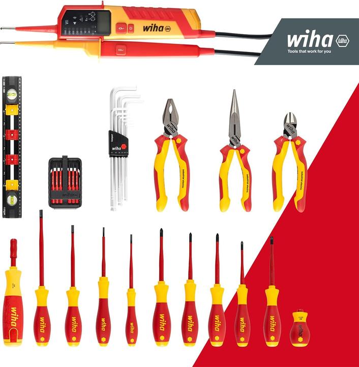 Produktbild Wiha Lehrlingskoffer Elektro-Installation (39-teilig) (39 Teile)