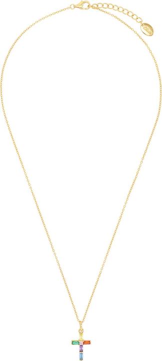 Image du produit S.Oliver Collier pour femme, argent 925 sterling, zirconium (synth.) | croix (Argent 925, 3 cm)