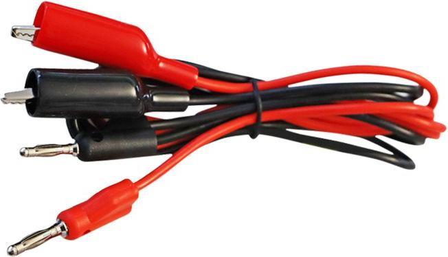 Image du produit Peaktech Cordon de mesure, 2 pièces, fiche banane, 4 mm - pince crocodile, 1.1m, 5A, noir, rouge