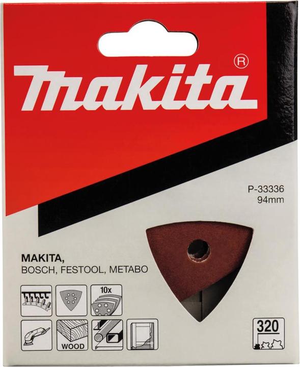 Immagine prodotto Makita CARTA SZLIFIERSKI BO4561 K320 94x94x94mm, 6-OTWORÓW. (K320)