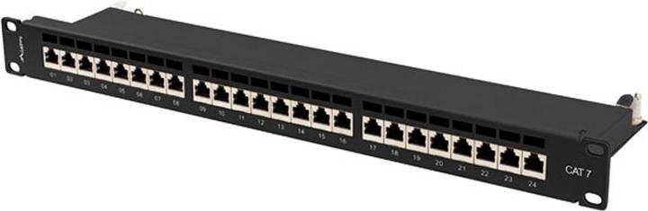 Lanberg Patch Panel 24-Port 1U Cat.7 FTP Black PPS7-1024-B
