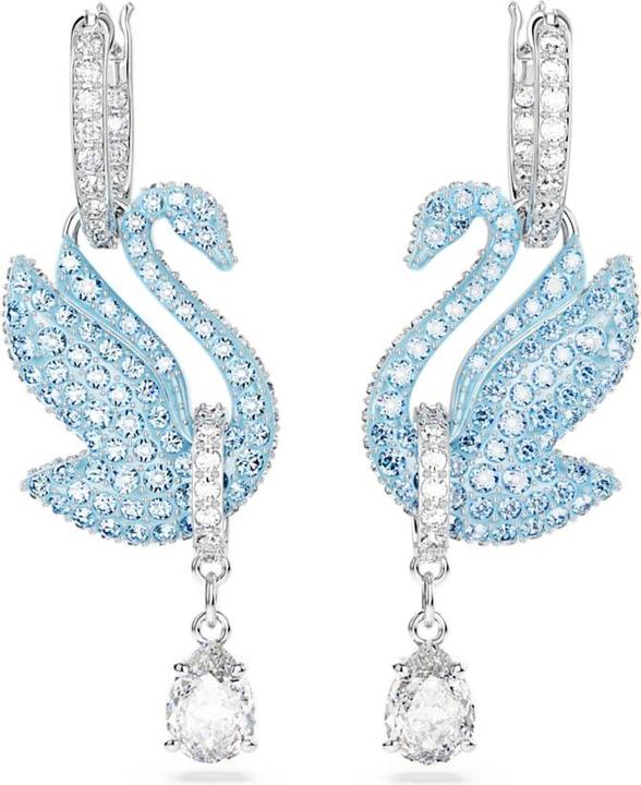 Swarovski Orecchini a goccia Iconic Swan Swan Blu (Metallo Swarovski)