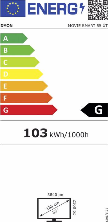 Energy Label Dyon Movie Smart 55 XT (55", LED, 2021)