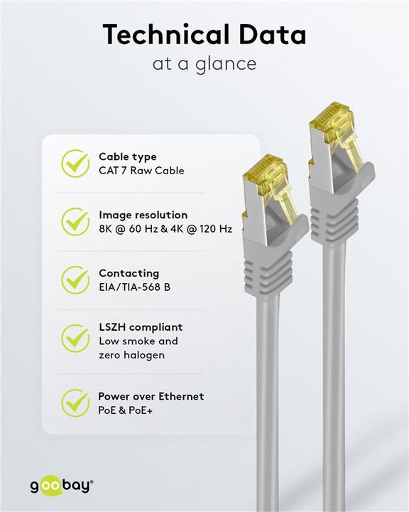 Productafbeelding Goobay Netwerkkabel (S/FTP, CAT7, 3 m)