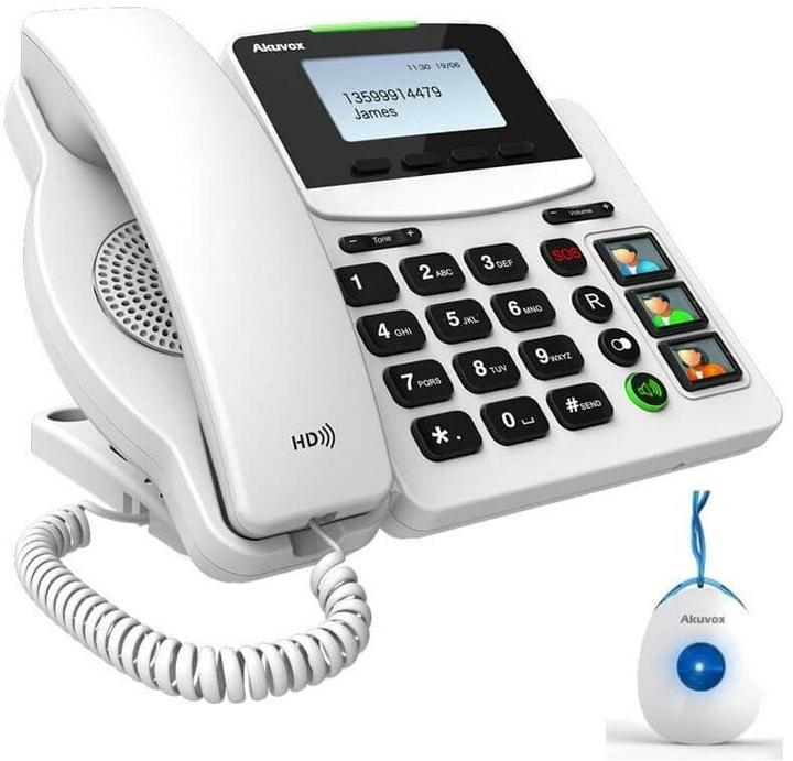 Akuvox R15P Grosstasten-SIP-Telefon inkl. SOS-Sender, PoE