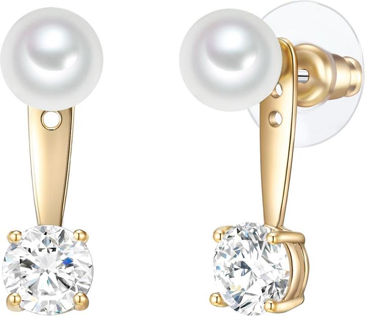 Lulu & Jane Messing Glaskristall Muschelkernperle gelbgold - 33398 (Messing)