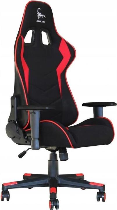Actual product image Gembird Gaming chair SCORPION juodas/red mesh