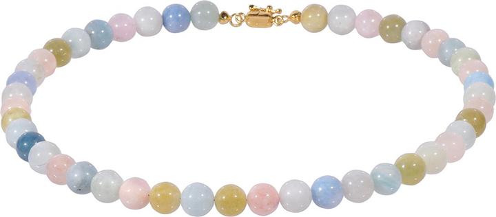 Produktbild Xen Multi Beryll - Collier 8 mm Kugeln Magnetverschluss 925 Silber verg. 48 cm (925 Sterling Silber, 48 cm)