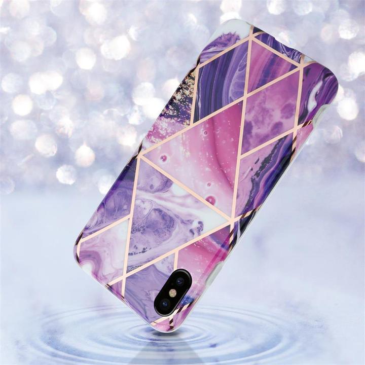 Actual product image Cadorabo IMD TPU Colorful Marble Cover (Apple iPhone X)