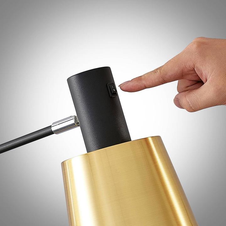 Produktbild Lindby Vlada Stehlampe zum Lesen, messing, schwarz (E27)