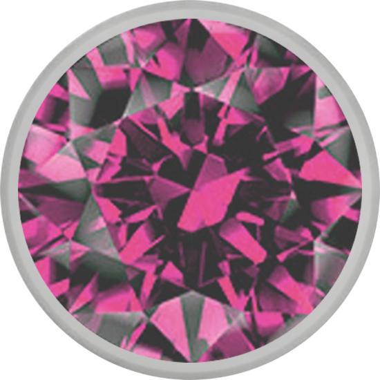 Produktbild Star Piercing Micro Halbkugel silber mit Kristall pink (ohne Messing, Chirurgenstahl 316L)