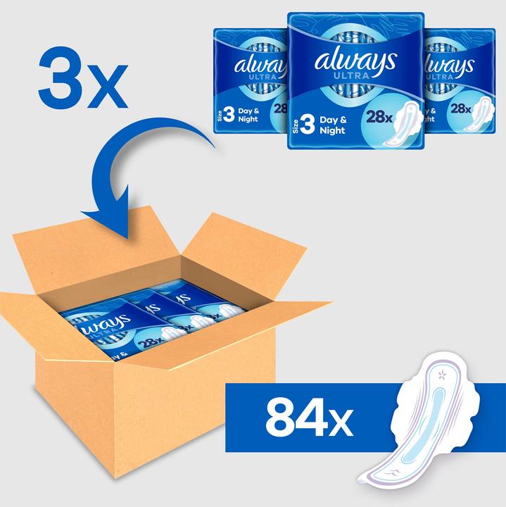 Produktbild Always Ultra Day & Night (84 x, Damenbinden)