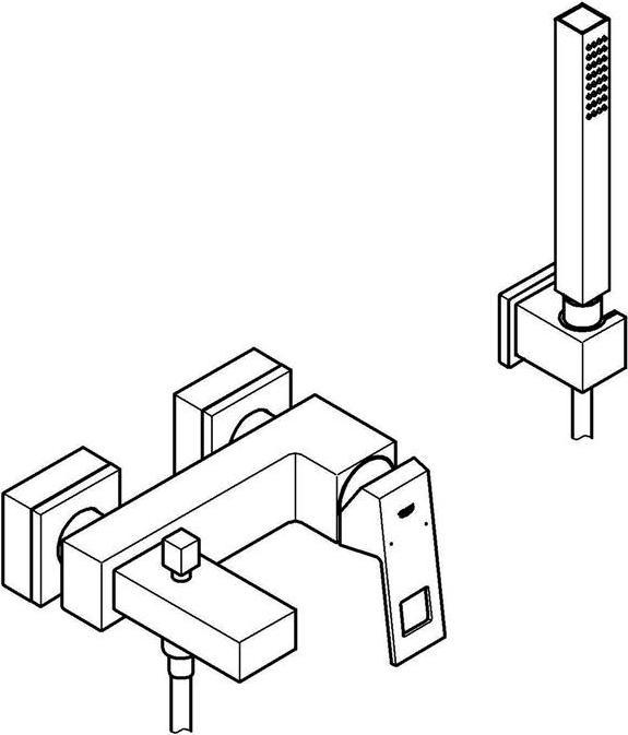 Actual product image Grohe Eurocube single lever bath mixer