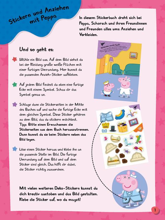Actual product image Peppa Pig My Sticker Book Dress Up with Peppa